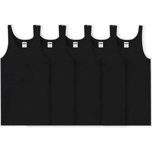Heren onderhemd - Zwart - 5 Pack - Maat XXL