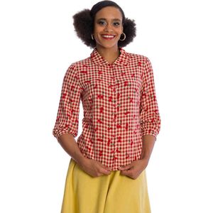 Banned - CHERRY AMORE Blouse - XS - Rood