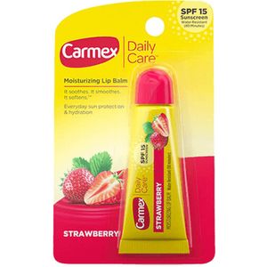 Carmex Aardbeien Lippenbalsem - Lippenbalsem - SPF 15, Beschermend, Waterdicht, 10 g
