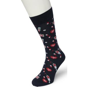 Bonnie Doon Heren Sokken met Medische Print maat 40/46 Donker Blauw - Thema Sokken - Ziekenhuis - Dokter - Cadeau Sokken - Word je Happy en vrolijk van - Zacht Katoen met Gladde Teennaad - Comfortabel - Perfect Cadeau - Insignia Blue - BT992116.249