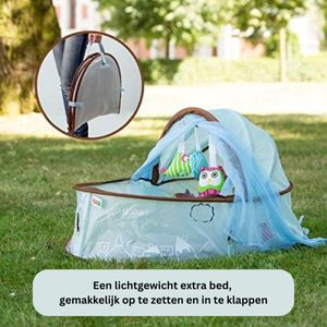 Gratyfied- Reisbedje baby met matras- Campingbedje met bodemverhoger