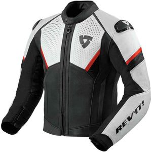 REV'IT! Jacket Matador Black Neon Red 54 - Maat - Jas