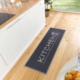 Hanse Home Tapijt Loper 50 cm x 150 cm Cook & Clean Kitchen Cutlery Zwart