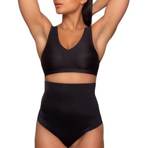 Bye Bra Invisible Hoge String, String Met Hoge Taille, high waist string, Lichtgewicht, Shapewear Voor Dames, Zwart, XXL