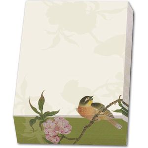 Bekking & Blitz - Memoblok - Memo blocnote - Notitieblok - Kunst - Vogels en Bloemen - Album of birds and flowers (groen) - Hu Feitao - Chester Beatty - Oxford