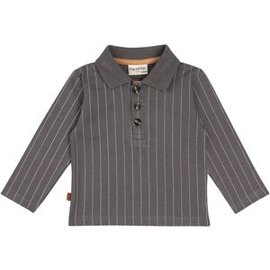 Frogs and Dogs - Little Hero Kids Polo Striped | Smoked Pearl - Katoen - Maat 92