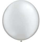 Qualatex ballon 90 cm zilver