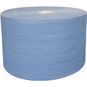 HauBo - Poetspapier - Handdoekrol - Blauw - 2-laags - 2 x 300m