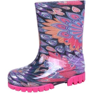 Kinderregenlaarzen met pauwenveren DEMAR 28-29 EU