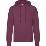 Fruit of the Loom Volwassenen Unisex klassiek sweatshirt met capuchon (Bourgondië)