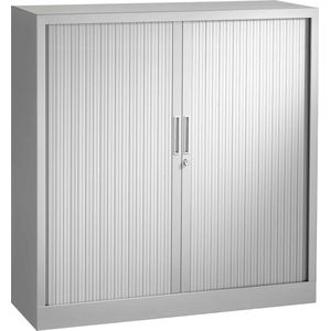 Stalen roldeurkast 118x120x43cm Antraciet Frame, topblad Ahorn