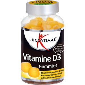 Lucovitaal Gummies Vitamine D3 - 2 x 60 gummies - Voordeelverpakking