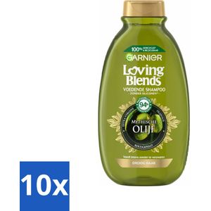 10 x Garnier Loving Blends Mythische Olijf Shampoo 300 ml - Vegan Shampoo - Duurzame Shampoo - Garnier Shampoo