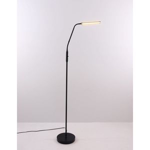 4 jaar garantie op LED - Leeslamp - staande lamp - LED - Vloerlamp Murcia - zwart mat chroom - 145cm