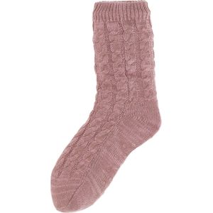 Basset -Homesocks - Old Pink - Maat 36/42 - Met Antislip laag op de voetzool- Super Zacht - Huissokken -