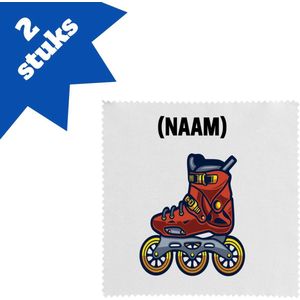 Akyol - rolschaats met eigen naam brillendoekjes - Sport - fanatieke rolschaatsers - sport - verjaardagscadeau - klein cadeautje - kado - gift - geschenk - verrassing - 17,8 bij 17,8 cm - 2 stuks