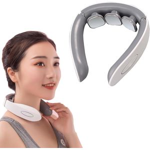 Elektrisch Nekmassageapparaat met 4 Modi en 15 Intensiteiten voor Effectieve Pijnverlichting