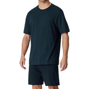 Schiesser - Comfort Essentials - Pyjama - Nachtblauw - 100% Katoen