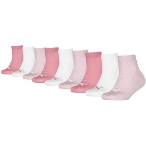PUMA kids 9P quartersokken roze & wit II