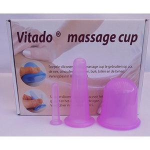 NEW !! - TRIO cuppingset voor het gezicht en het lichaam kleur Paars