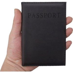 Handige PU Leren Paspoorthoes I Paspoort Houder I Paspoort Cover I Paspoort Omslag I Paspoort Etui I Zwart