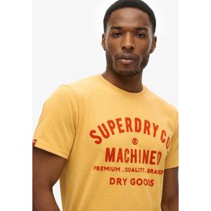 Superdry - Workwear Flock Graphic T-shirt - Ash Grey Marl - Korte Mouwen