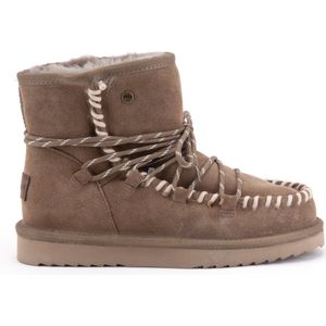 Warmbat - Kalbarri - Suede Lace Boot - Mud - Dames Laarzen