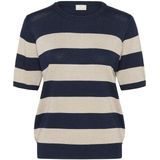 Kaffe - Karegina - T-shirt - Midnight/Feather - Wide Stripe
