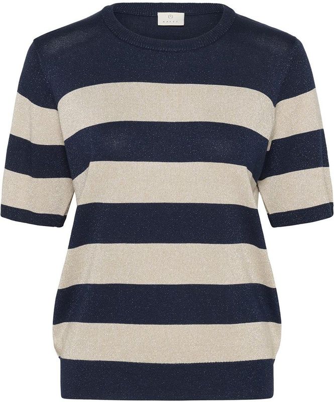 Kaffe - Karegina - T-shirt - Midnight/Feather - Wide Stripe