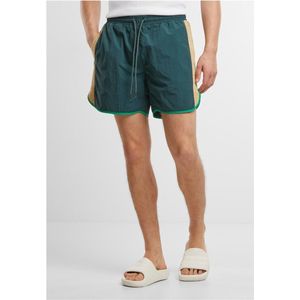 Urban Classics - Short de Bain - Groen - Retro - Voor Mannen - Sneldrogend