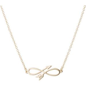 24/7 Jewelry Collection Infinity Pijl Ketting - Goudkleurig