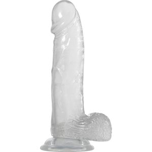 Adam & Eve Adam's Crystal Clear 8"" Dildo Transparant