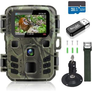 ZRSS® Wildcamera met Nachtzicht - Bewegingsdetector - 4K Ultra HD - Oplaadbaar - Waterdicht - Met 32GB SD-kaart