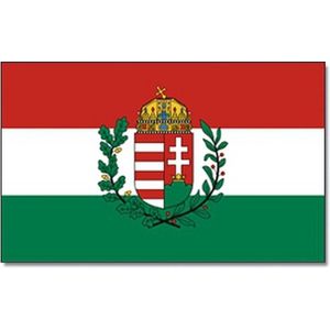 Vlag Hongarije 90 x 150 cm feestartikelen -Hongarije landen thema supporter/fan decoratie artikelen