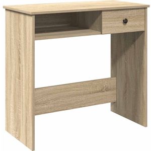 vidaXL Bureau - Bewerkt Hout - Sonoma Eikenkleurig - Ruim Tafelblad