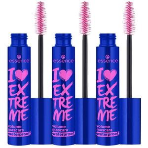 essence I Love Extreme Mascara Volume Waterproof - 3 x 12 ml - Voordeelverpakking