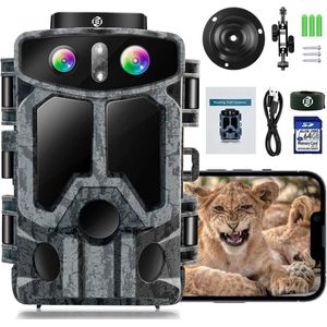 Equivera Wildcamera voor Buiten - Wildcamera - Met Nachtzicht - Wildlife Camera - Bewegingsdetector - Hoge Kwaliteit Beeld
