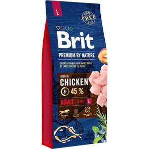 Brit Premium by Nature hondenvoer Adult L 15 kg - Hond