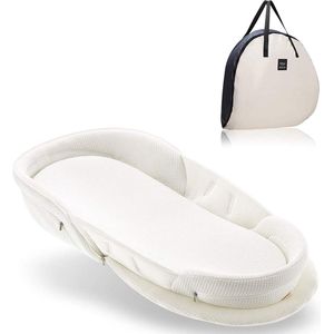 Babybed, opvouwbare wieg, reisbed, Womb-Like Protector, babyslaapzak voor 0-36 maanden (wit)