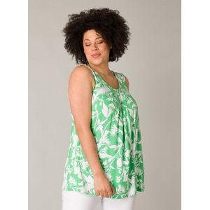 YESTA Héloïse Tops - Bright Green/Off Whi - maat 1(48)