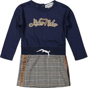 Koko Noko Meisjes jurk Navy ruitje maat 140