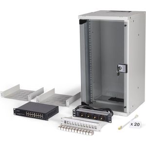 Digitus - SOHO PRO - Wandbehuizing - Grijs - 12U - 10 inch Rek