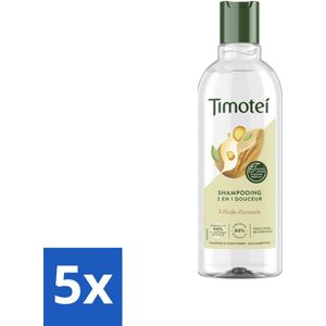 5 x Timotei - Shampoo - Amandelolie - 2in1 - Alle haartypes - 300ml - Shampoo Voor Alle Haartypes - Shampoo Dagelijks Gebruik