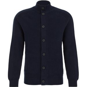 WE Fashion Heren slim fit vest van katoenmix