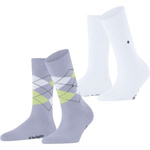 Burlington - Everyday - Gedessineerd Katoen - Blauw - Multipack Sokken Dames