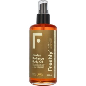 Freshly Cosmetics - Golden Radiance - Natuurlijke Lichaamsolie - 200 ml - Verstevigend en Anti-Striae