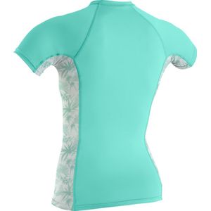 O'Neill Dames Korte Mouwen Lycra Vest Met Zijprint - Opal /