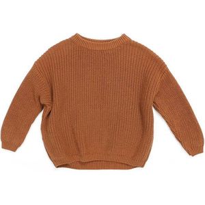 Uwaiah oversize knit sweater -Sugar Brown - Trui voor kinderen - 104/4Y