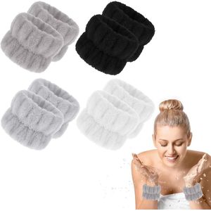 Face Wash polsband spa - Set van 8Elastische handdoek polsbanden voor vrouwen en meisjes - absorberend en handig voor gezicht wassen tijdens yoga oefeningen