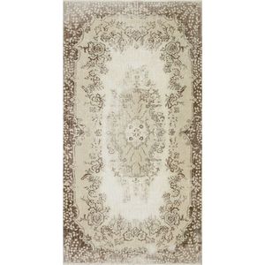 Vintage handgeweven vloerkleed - tapijt - Zahi 218 x 114